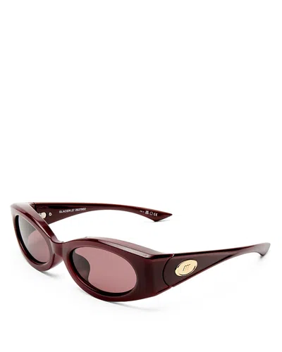 Le Specs Womens Burgundy Glacier Wrap-frame Acetate Sunglasses In Purple