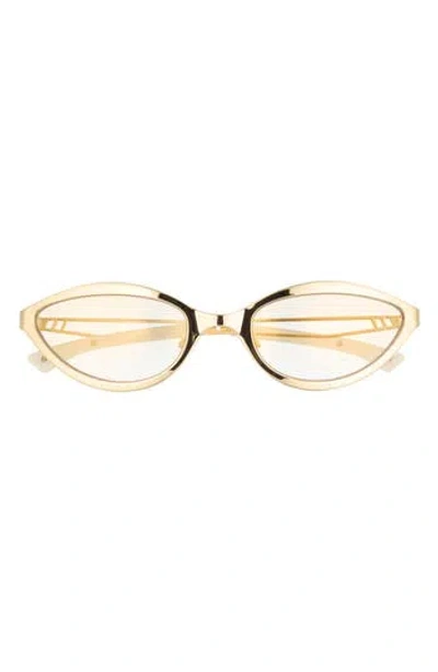 Le Specs Glitch 58mm Cat Eye Sunglasses In Gold