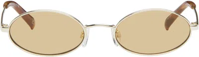 Le Specs Gold Love Train Sunglasses In Lsp2552208