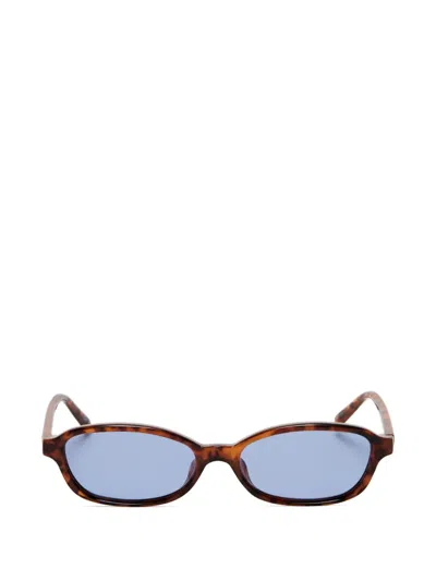 Le Specs Honey Pot Tortoise Oval-frame Sunglasses In Brown