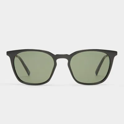 Le Specs Huzzah In Black Green Mono