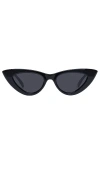 Le Specs Hypnosis 50mm Cat Eye Sunglasses In 黑色