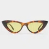 Le Specs Womens Dark Tort Hypnosis Cat-eye Frame Plastic Sunglasses In Dark Tort