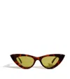 Le Specs Womens Dark Tort Hypnosis Cat-eye Frame Plastic Sunglasses In Brown