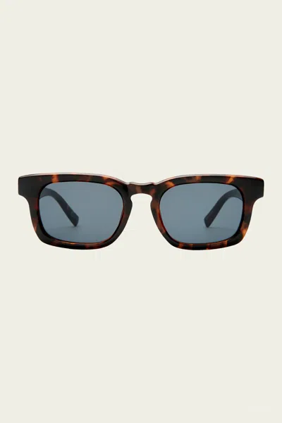 Le Specs Iceberg Square Sunglasses In Tokyo Tort In Blue