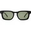 Le Specs Iceman 52mm Polarized Square Sunglasses In Black