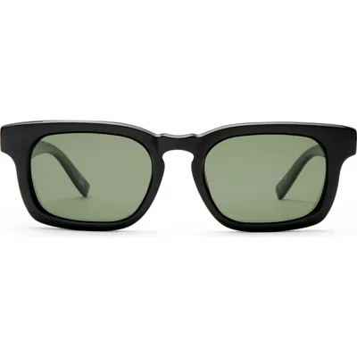 Le Specs Iceman 52mm Polarized Square Sunglasses In Black