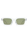 Le Specs Impossible 51mm Square Sunglasses In Transparent