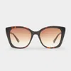 Le Specs Incantation 52mm Square Sunglasses In Tort