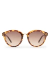 Le Specs Influx 51mm Round Sunglasses In Brown