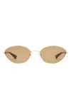 Le Specs Le Bebe 58mm Oval Sunglasse In Gold