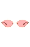 Le Specs Le Bebe 58mm Oval Sunglasse In Pink