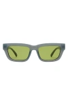 Le Specs Le Castle 54mm D-frame Sunglasses In Green