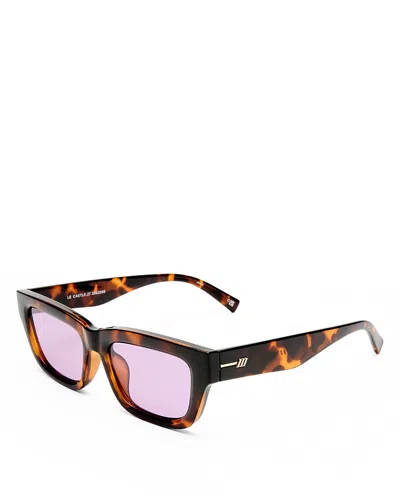 Le Specs Le Castle 54mm D-frame Sunglasses In Brown