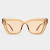 Le Specs Le Coeur 53mm Cat Eye Sunglasses In Brown