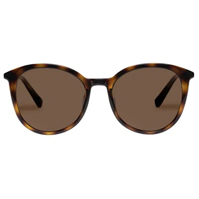 Le Specs Le Danzing Tort/gold Polarized Sunglasses In Brown
