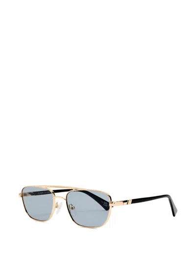 Le Specs Le Mimi Pilot-frame Sunglasses In Gold
