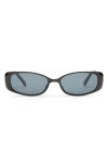 Le Specs Lil' Starlight 54mm Rectangular Sunglasses In Black/smoke Mono