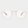 Le Specs Lost Legacy In Blue Light Bright Gold Glasses