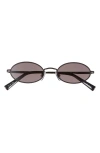 Le Specs Love Train 51mm Oval Sunglasses In Black