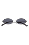 Le Specs Love Train 51mm Oval Sunglasses In Silver