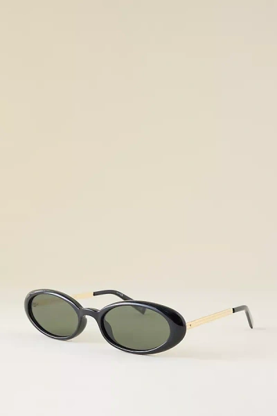 Le Specs Magnifique Oval Sunglasses In Blue