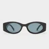 Le Specs Mermaiden 52mm Rectangular Sunglasses In Black