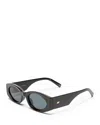 Le Specs Mermaiden Oval Sunglasses, 52mm In Black