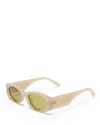 Le Specs Womens Oatmeal Lsp2452424 Mermaiden Oval-frame Sunglasses In Neutral