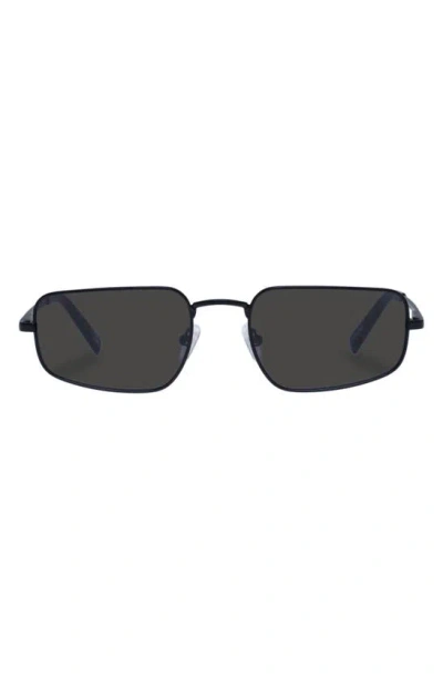 Le Specs Metagalactic 55mm Rectangular Sunglasses In Matte Black