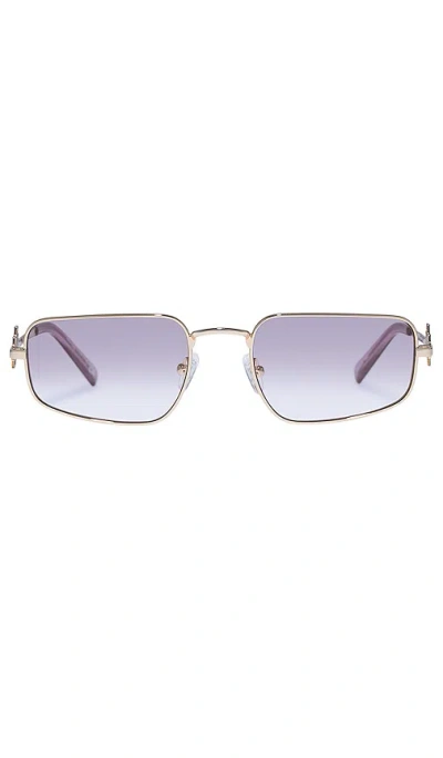 Le Specs Metagalactic In Bright Gold & Lilac Gradient Flash