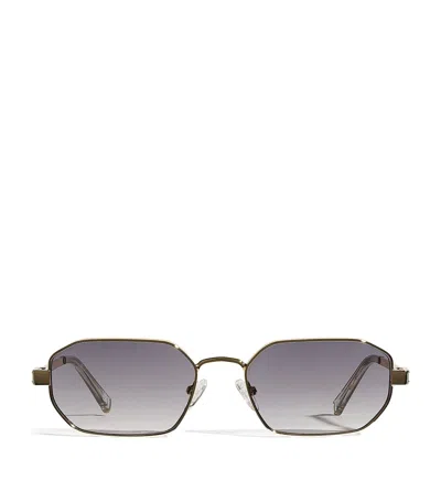 Le Specs Metal Mythic Sunglasses In Gray