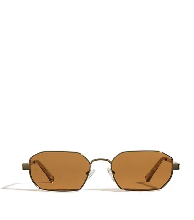 Le Specs Metal Mythic Sunglasses In Brown