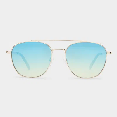 Le Specs Metaphor In Gold Blue Mirror