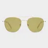 Le Specs Metaphor In Gold Olive Mono