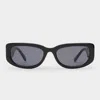 Le Specs Monopoly 55mm Rectangular Sunglasses In Black