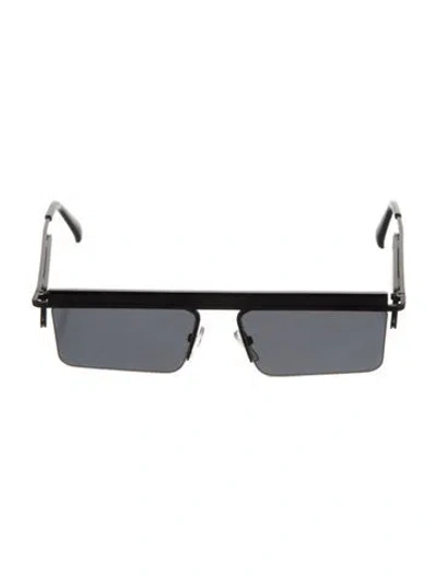 Pre-owned Le Specs Narrow Tinted Sunglasses W/ Tags In Black