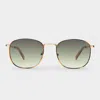 Le Specs Neptune Deux In Bright Gold Tort