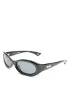 Le Specs Nightcrawler Oval Sunglasses, 55mm In Gray