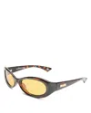 Le Specs Nightcrawler Oval Sunglasses, 55mm In Black