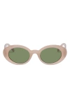 Le Specs Nouveau Vie 50mm Oval Sunglasses In Nude