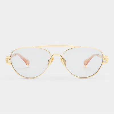 Le Specs Numero Seis In Bright Gold Smoke Tint