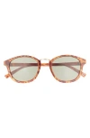 Le Specs Oblivion 51mm Round Sunglasses In Brown
