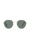 Le Specs Odyssey Sunglasses In Gold Khaki & Mono Polarized