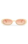 Le Specs Outta Love 51mm Oval Sunglasses In Brown