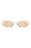 Le Specs Womens Ecru Outta Love Oval-frame Plastic Sunglasses In Caramel