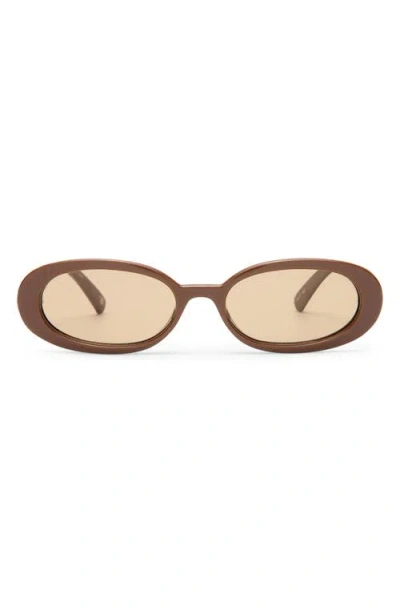Le Specs Outta Love 51mm Oval Sunglasses In Cocoa/mocha Tint