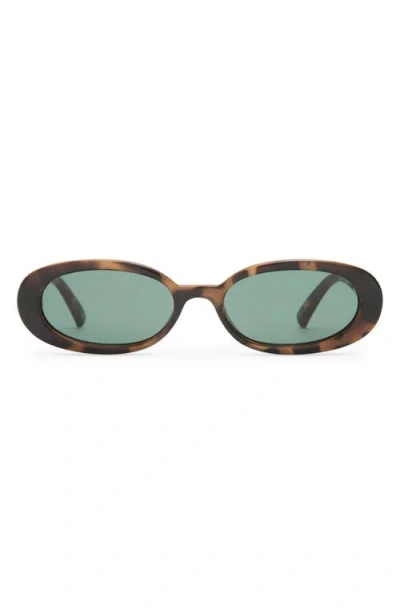 Le Specs Outta Love 51mm Oval Sunglasses In Green