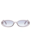 Le Specs Outta Love 51mm Oval Sunglasses In Matte Oyster