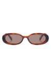 Le Specs Outta Love 51mm Oval Sunglasses In Toffee Tort